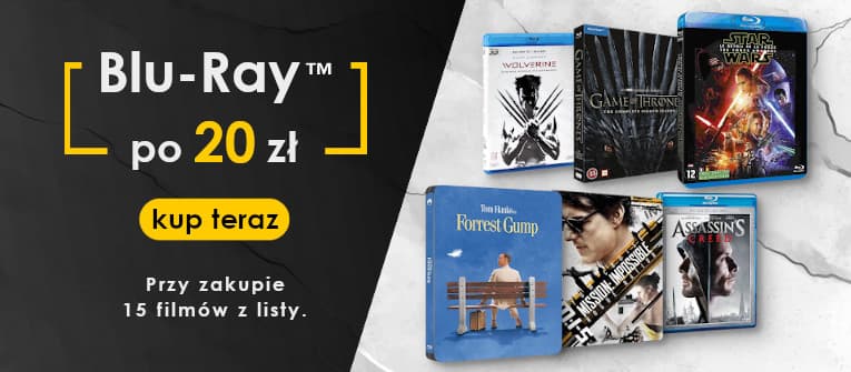 Cena 20 zł przy zakupie 15 filmów z listy!